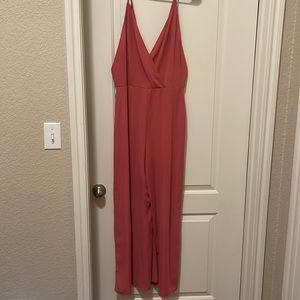 Jumpsuit, pink, size large